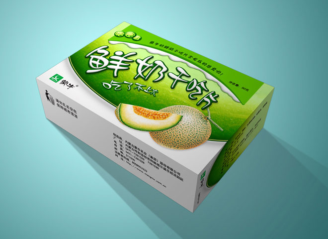 尚丞设计包装作品-蒙牛蜜瓜奶片 食品包装设计